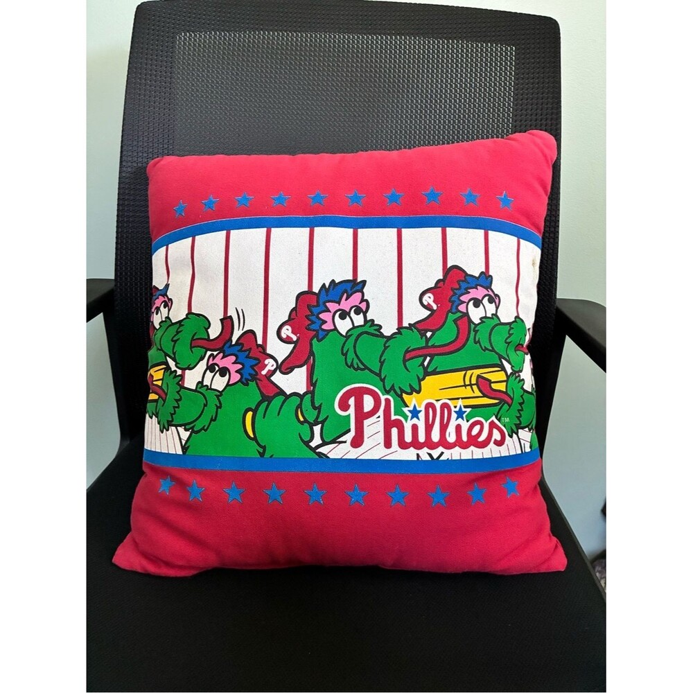 MLB Philadelphia Phillies Square Throw Pillow Phillie Phanatic